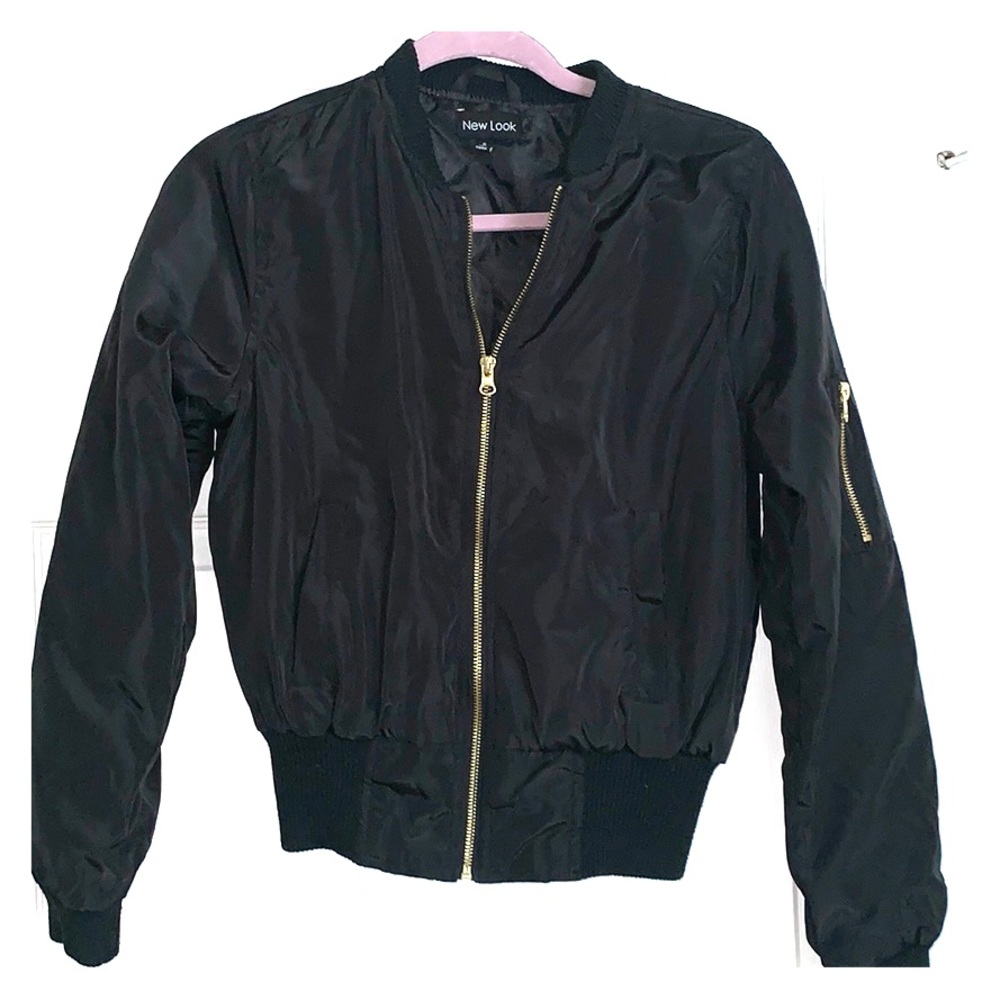 Black bomber jacket